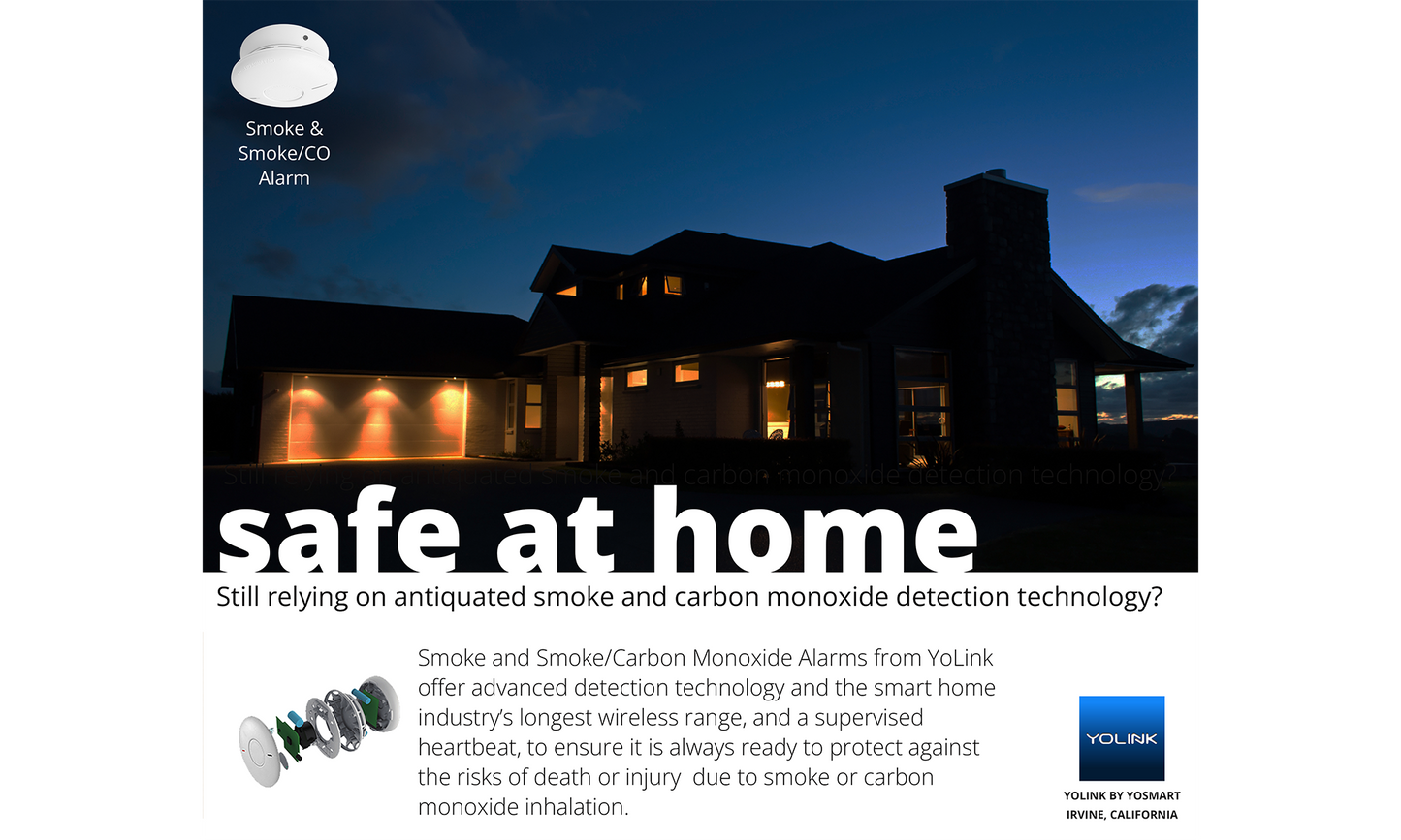 Smoke & CO Alarm YoLink Hub Required