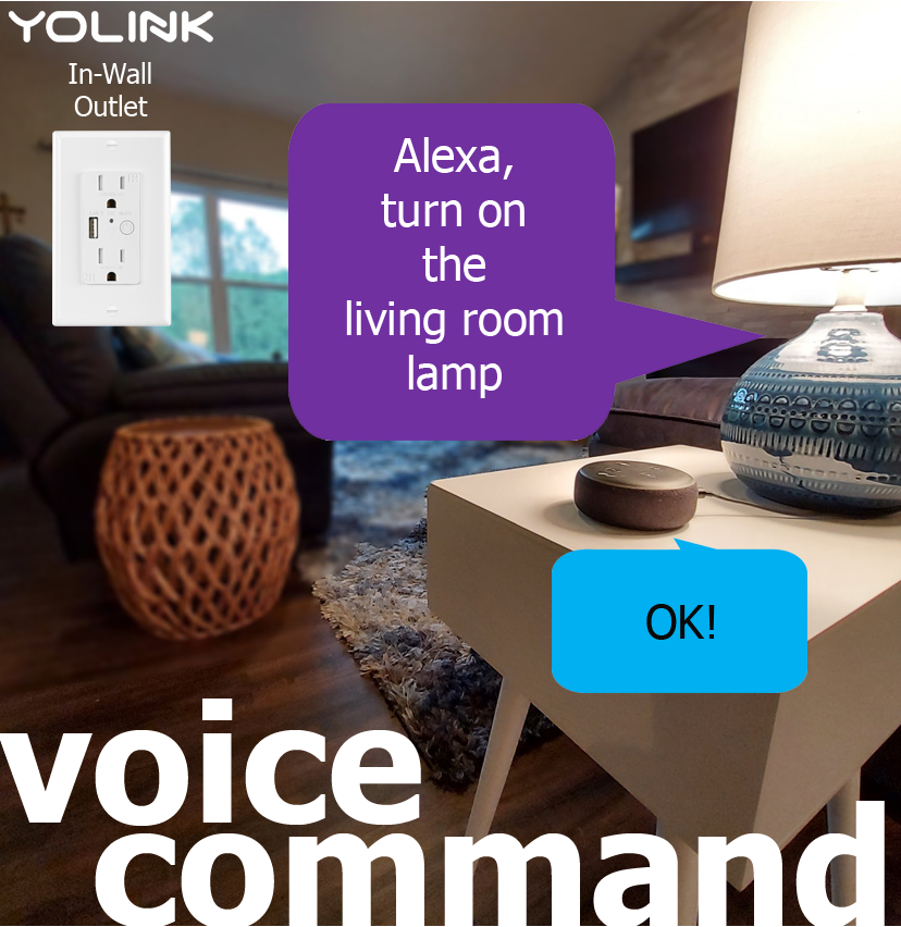 YoLink Smart In-Wall Outlet Works with Alexa, Google Assistant, and IFTTT, YoLink Hub Required - YoLink