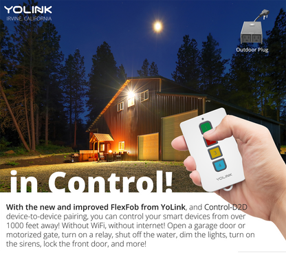 Smart Outdoor Plug, Two Independent Outlets, YoLink Hub Required