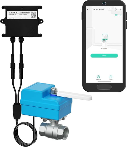 X3 Smart Valve Controller with EVO Motorized Ball Valve, 1/4 Mile World's Longest Range Water Valve, Remote Control