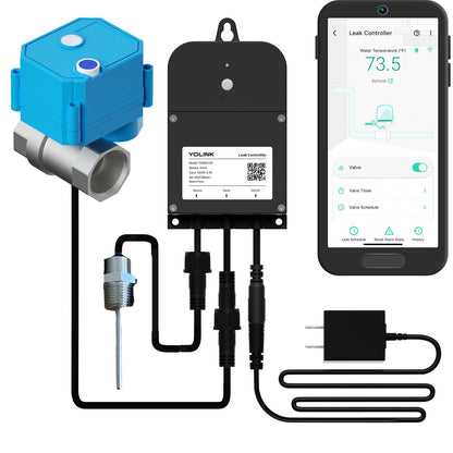Safehous Leak Valve Controller YS5005 + Safehous FL-1000 Leak Sensor & A150 Actuator / Valve Combination