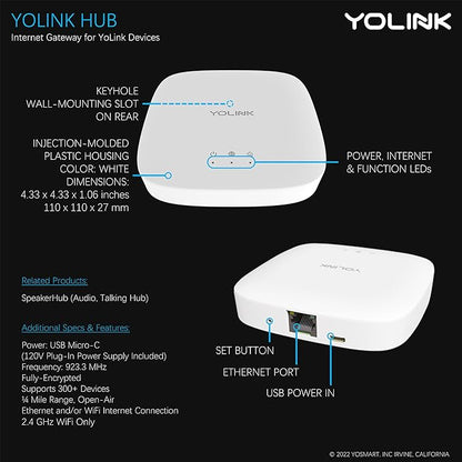 YoLink Network Hub - WIFI or Ethernet connectivity
